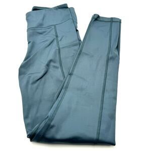 Aeropostale‎ Women's Medium Slate Blue High Rise Athletic Leggings Pockets Yoga